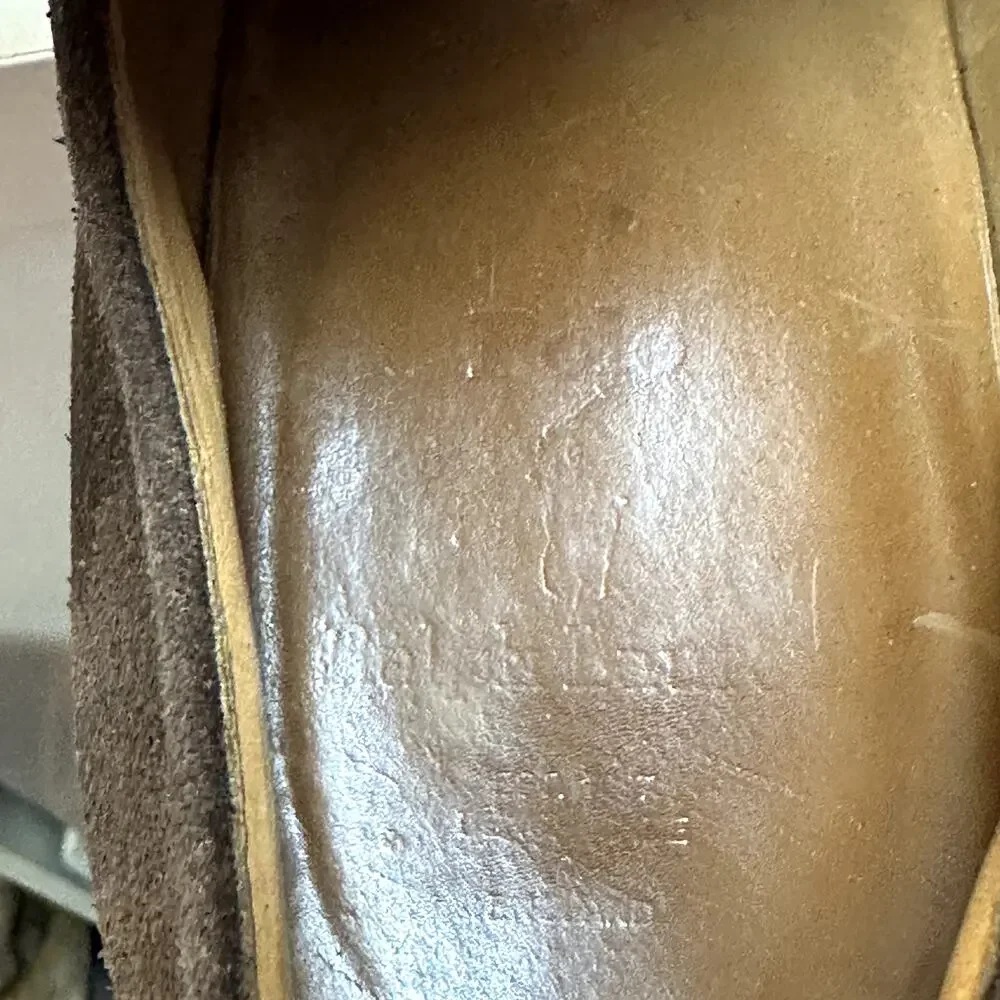 NEW HEELS Crockett & Jones Suede Plain Toe Derby Bench Made in England 10.5 D
